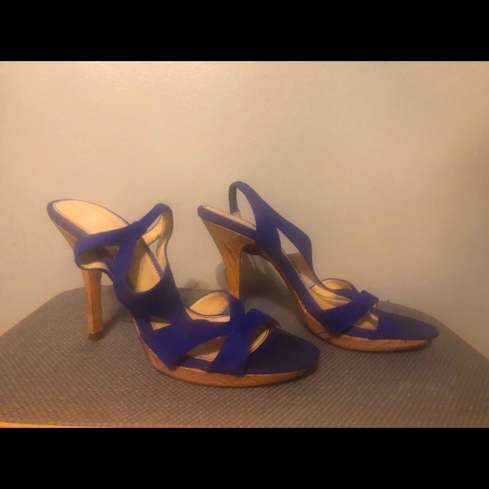 Isola Electric Blue Sandals Cork Bottom